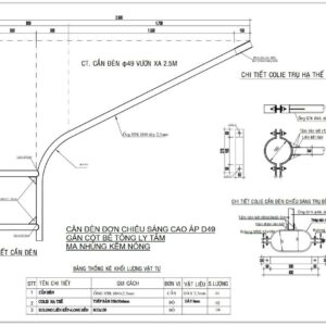 Cần đèn gắn trụ bê tông ly tâm các loại: đặc điểm và báo giá