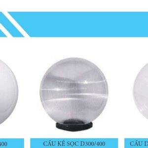 Đèn cầu kẻ sọc D300, D400 chiếu sáng ngoại cảnh
