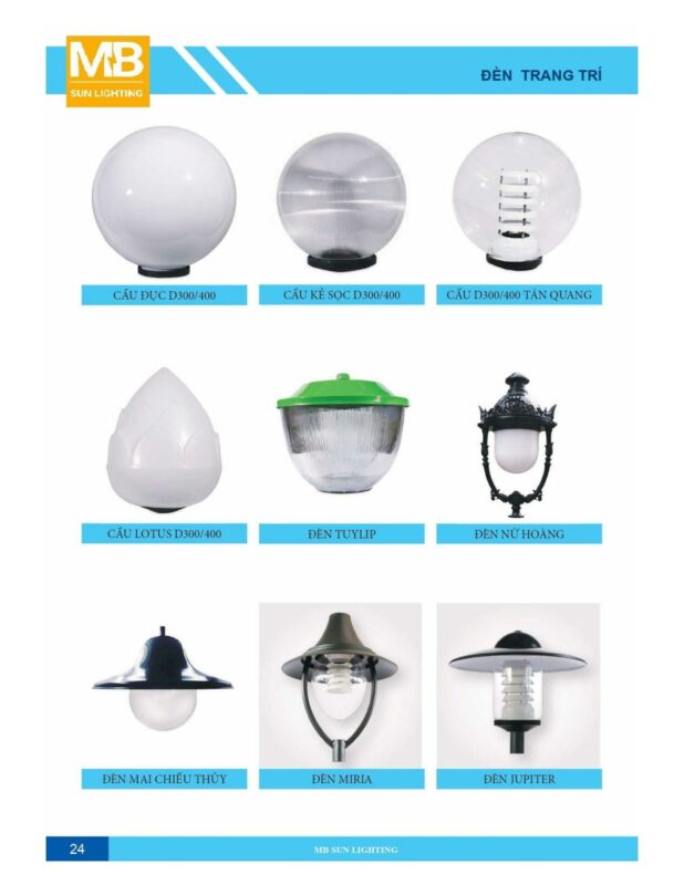 Đèn Mai Chiếu Thủy trang trí sân vườn