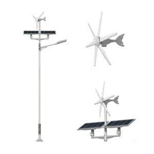 Bộ đèn đường năng lượng mặt trời kết hợp Turbine gió công suất 100W